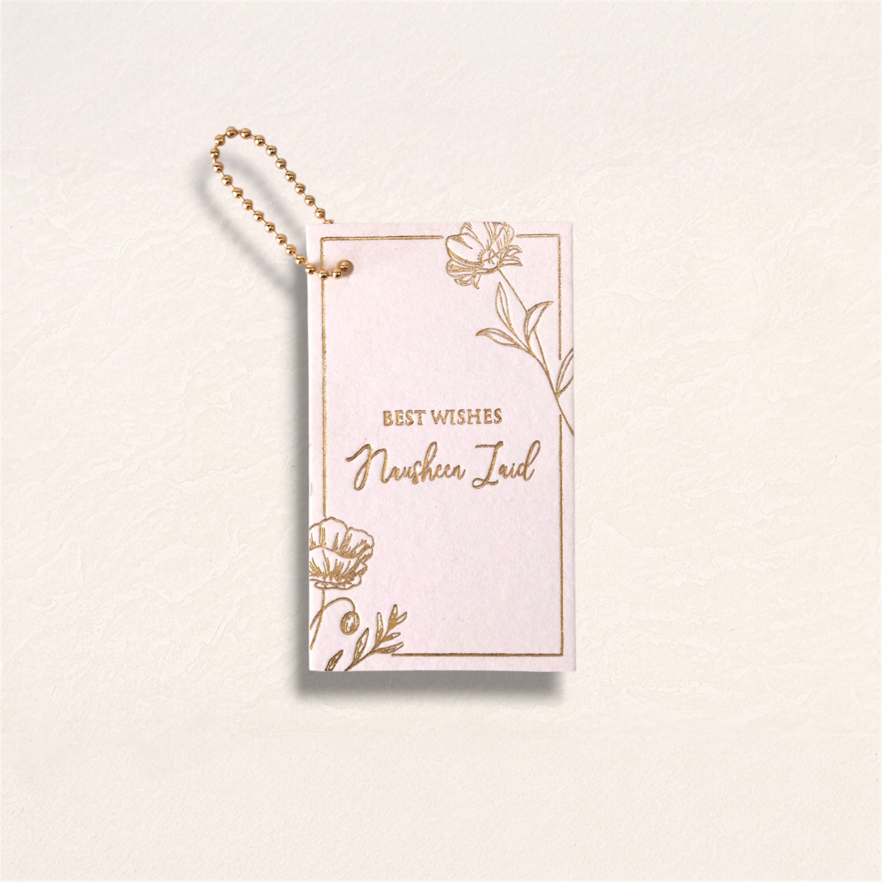 Gold Bloom Border Tags