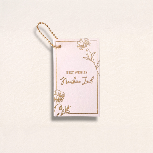 Gold Bloom Border Tags