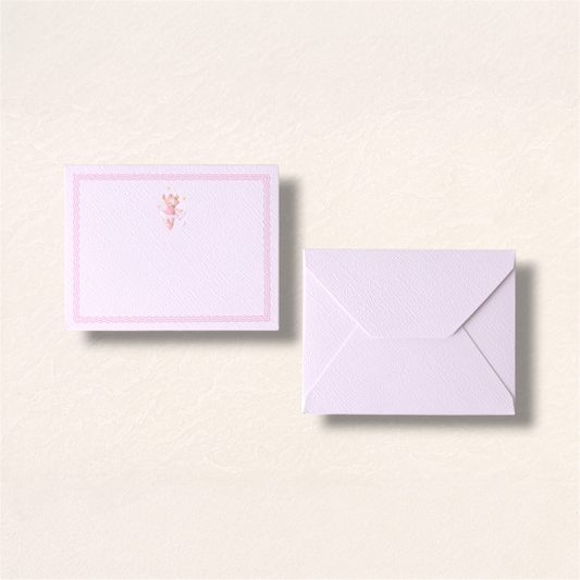 Blush Teddy stationery