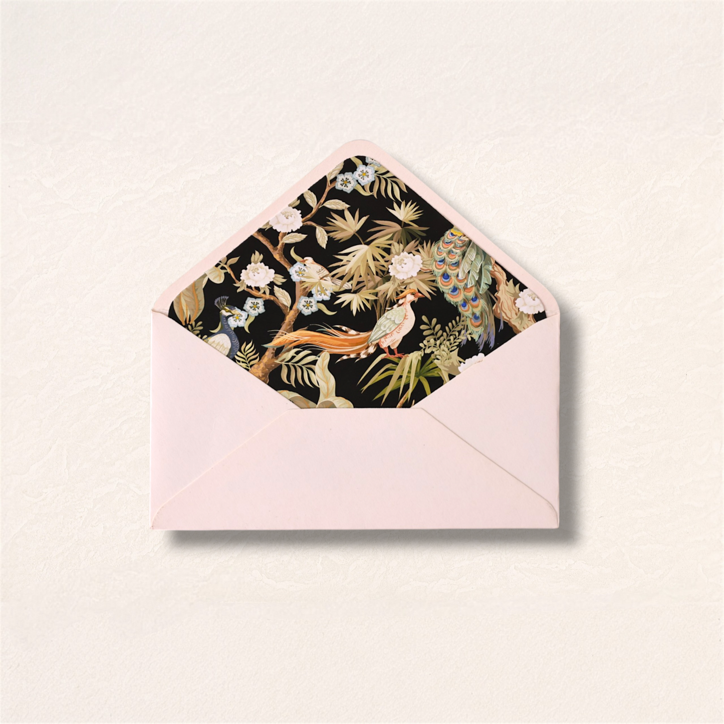Noir Aviary Envelope Set Off-white