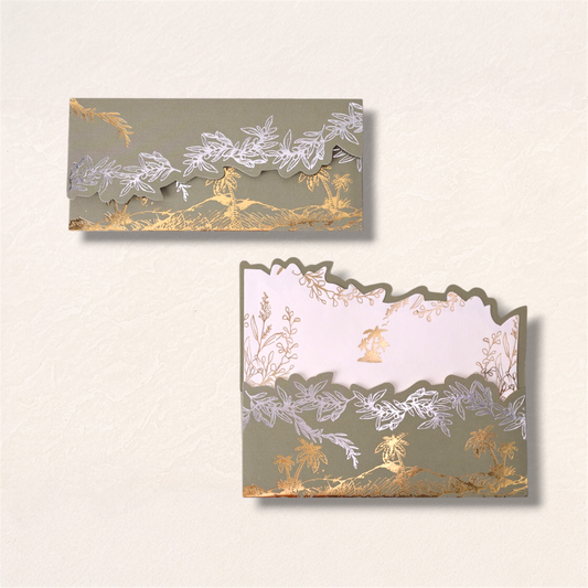 Sage Lace Meadow Envelope