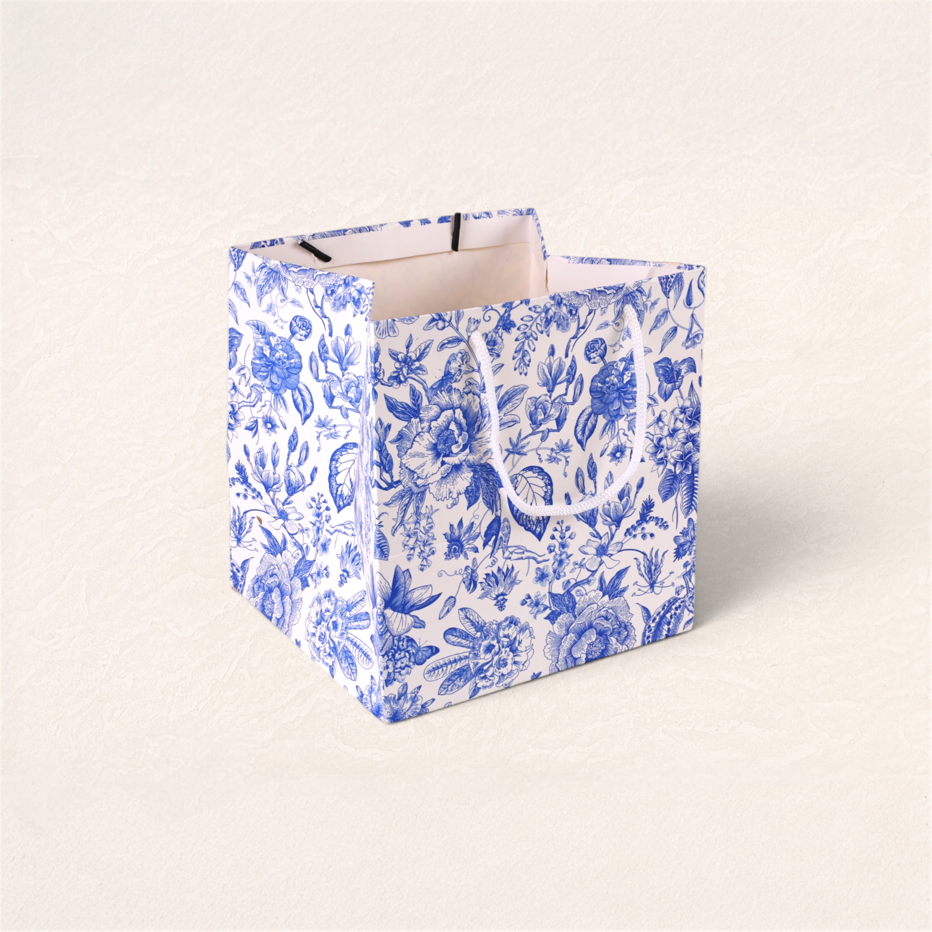 Blue Toile gift bag