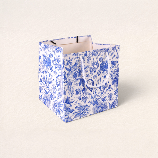Blue Toile gift bag