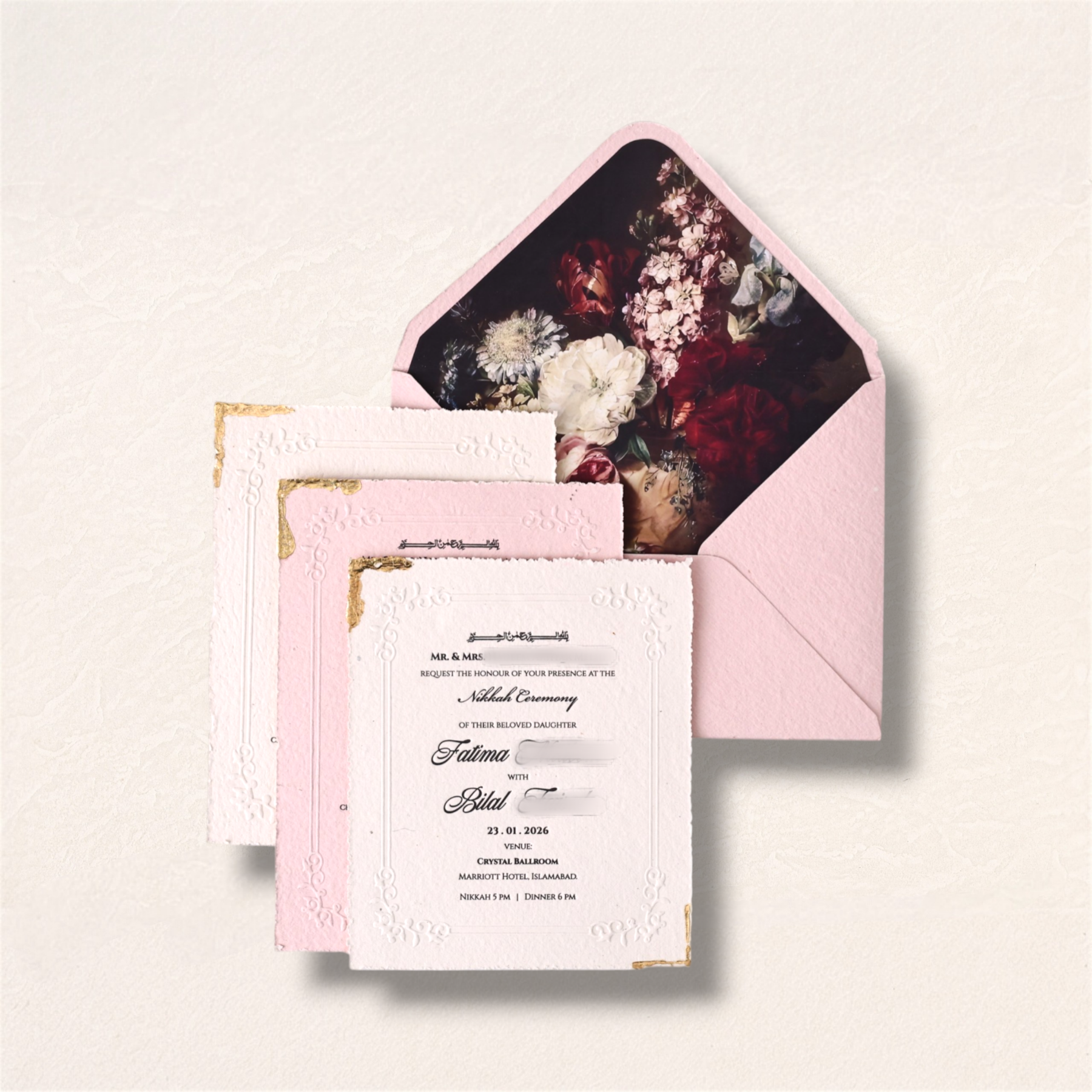 Gilded Deckle Wedding Suite